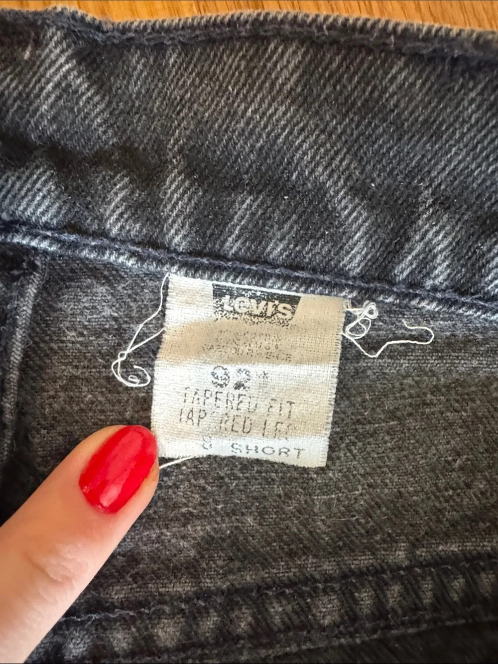 Levi’s • Vintage Black Denim Shorts